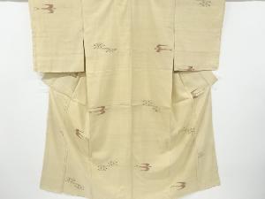 リサイクル　燕絣織り出し手織り真綿紬着物